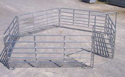 Round Pen - 6 Bar Galvanized Utility